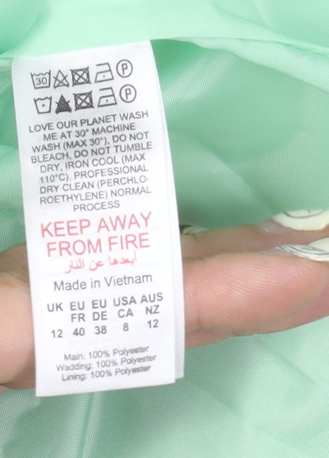 Principles Women's Green Quilted Jacket Size 12