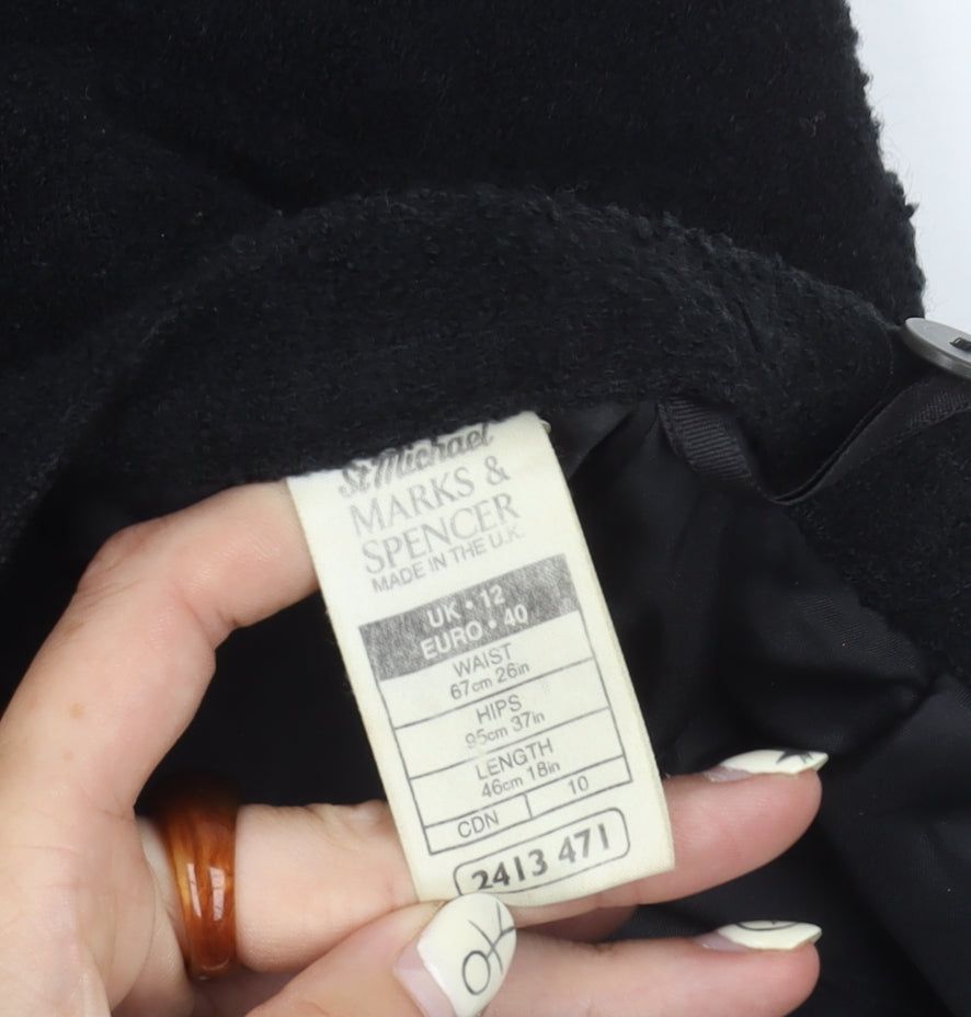 Marks and Spencer Women's Black Pencil Skirt Size 12