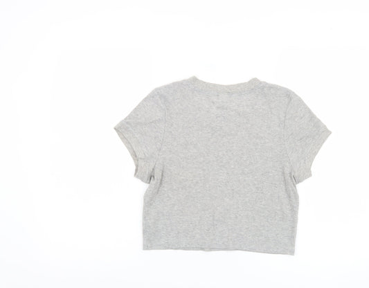 Calvin Klein Women's Grey Cropped T-Shirt, Size S