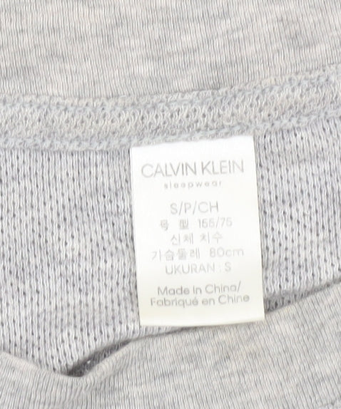 Calvin Klein Women's Grey Cropped T-Shirt, Size S