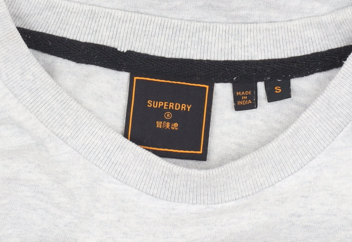 Superdry Men’s Grey Crew Neck T-Shirt, Size S