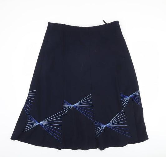 Marks and Spencer Women's Blue A-Line Skirt, Size 16