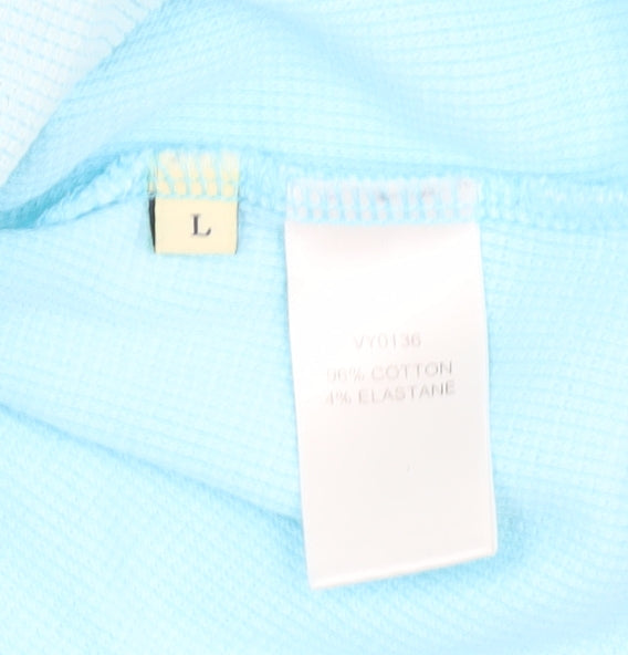 Viyella Women's Blue V-Neck T-Shirt, Size L - Casual Summer Top