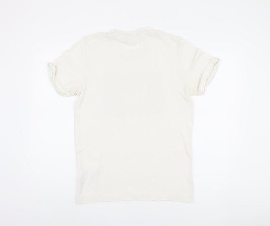Abercrombie & Fitch Men's White Crew Neck T-Shirt, M