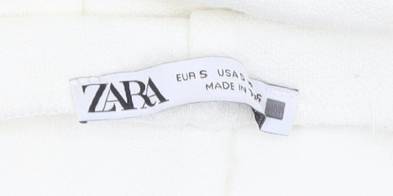 Zara Women's Ivory Strapless Bodycon Dress S