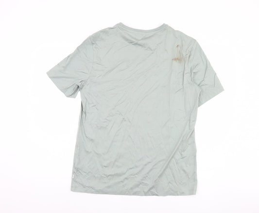 Marks and Spencer Men's Green T-Shirt, Size M, Cotton