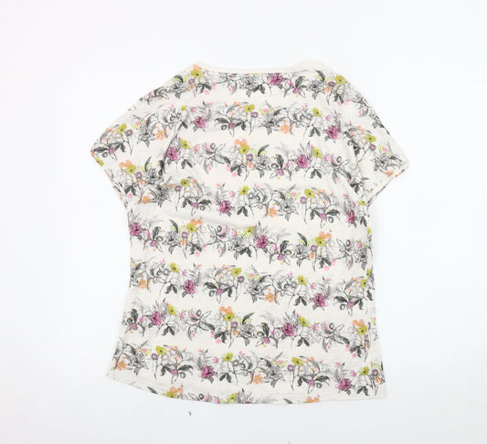 Marks and Spencer Women's Floral T-Shirt, Multicoloured, Size 12
