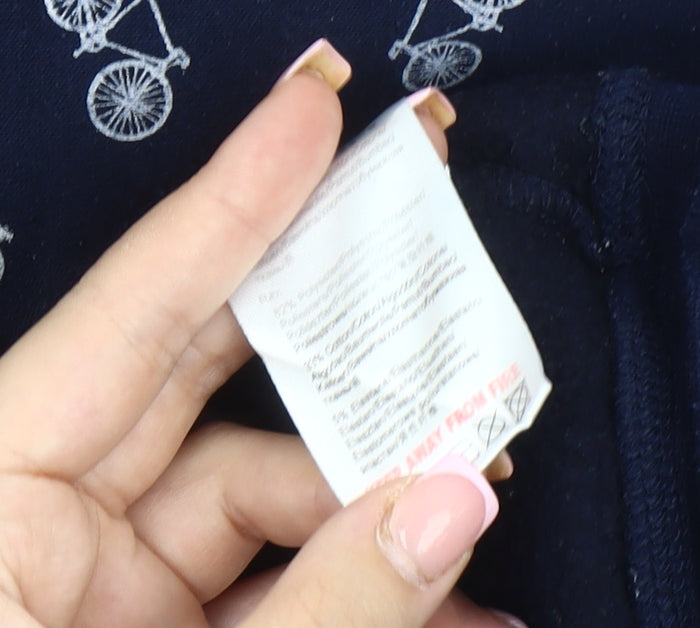 Threadbare Men's Medium Blue Bicycle Print Sweatshirt