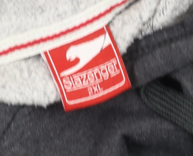 Mens UK Size 2XL Slazenger Grey Pullover Hoodie