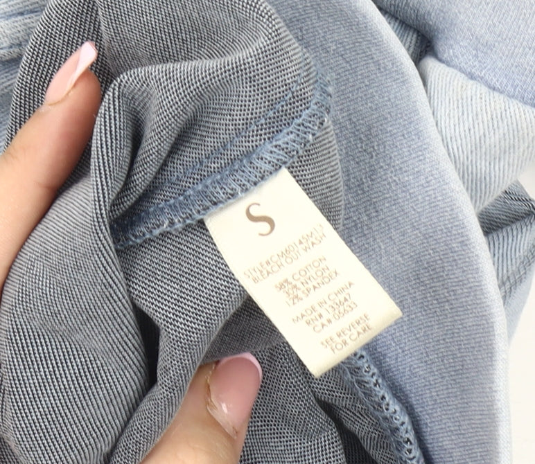 Chambray Los Angeles Women's Blue Bomber Jacket, Size S