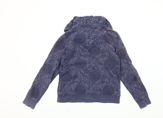 Mantaray Women's Blue Cotton Hooded Jacket Size 10