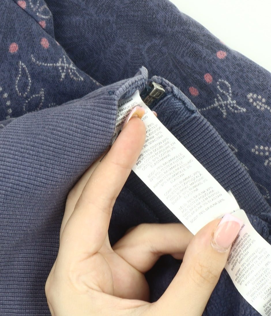 Mantaray Women's Blue Cotton Hooded Jacket Size 10