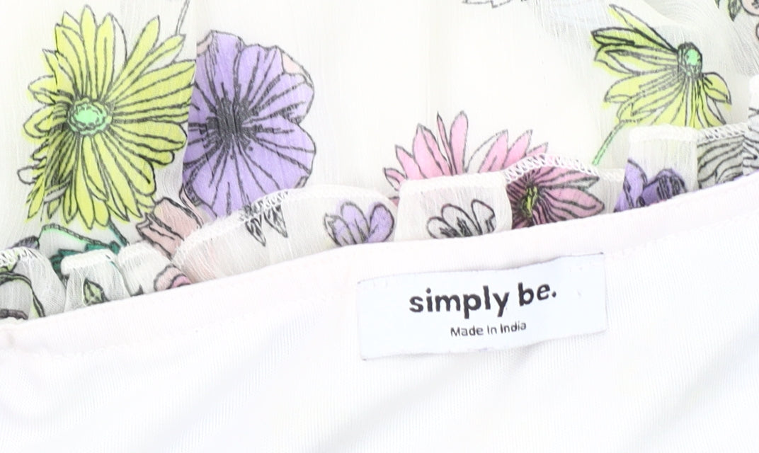 Simply Be Women's Multicoloured Floral Dress Size 32