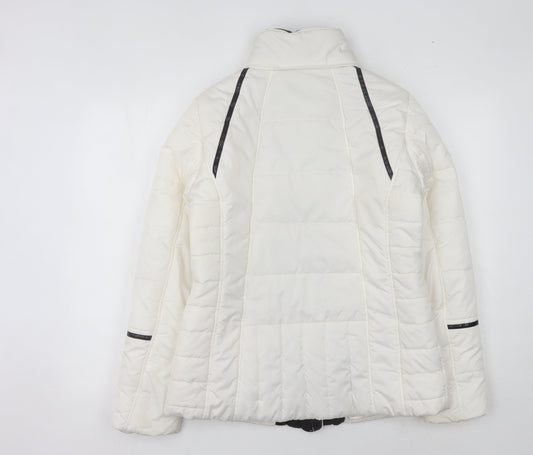 Lakeland Women's White Puffer Jacket, Regular Fit