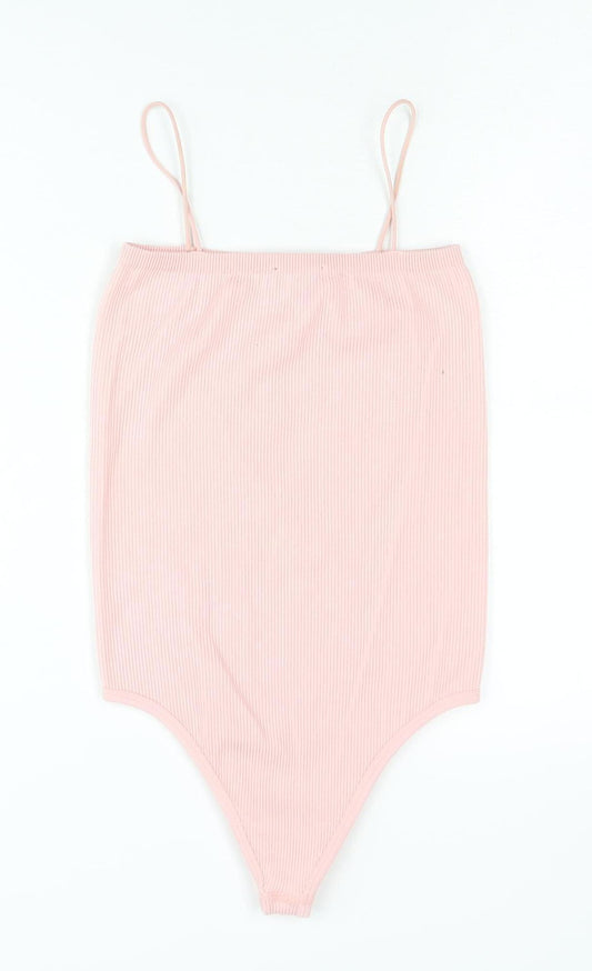 Zara Women's Pink XS Bodysuit, Sleeveless Knit
