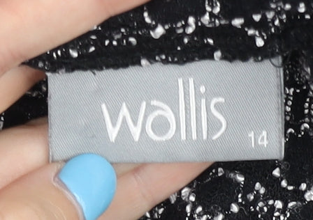 Womens UK Size 14 Wallis Black Basic Blouse