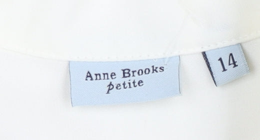 Anne Brooks Women’s White Petite Button-Up Shirt