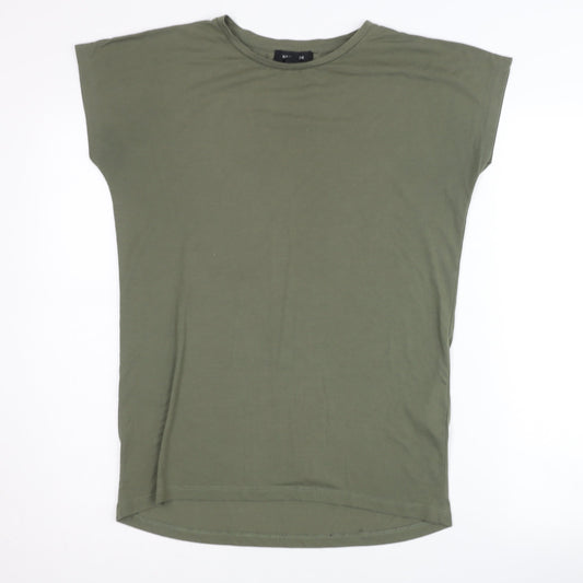 Womens UK Size 6 New Look Green Basic T-Shirt