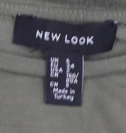 New Look Women's Green Basic T-Shirt Size 6