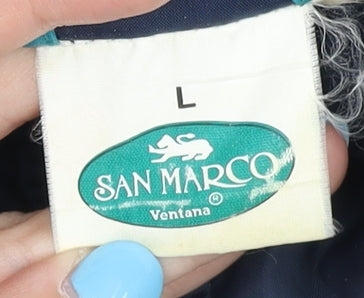 Mens UK Size L San Marco Blue Windbreaker Coat