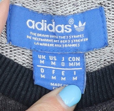 Mens UK Size M adidas Grey Pullover Sweatshirt