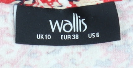 Wallis Women's Red Floral Dress Size 10