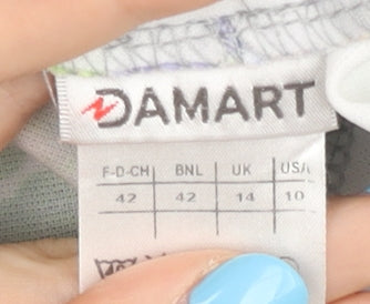 Damart Women's Multicoloured Floral Midi Skirt Size 14