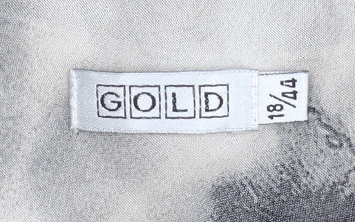 UK Size 18 Gold Black Blouse
