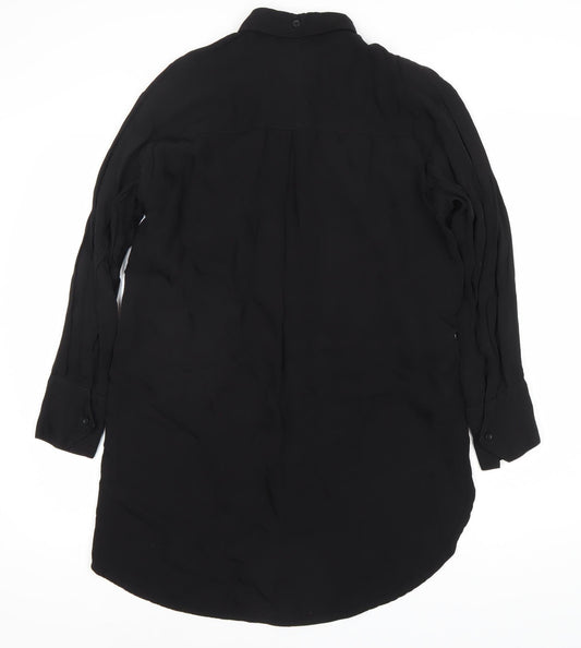 Womens UK Size UK 4 Topshop Black Button-Up