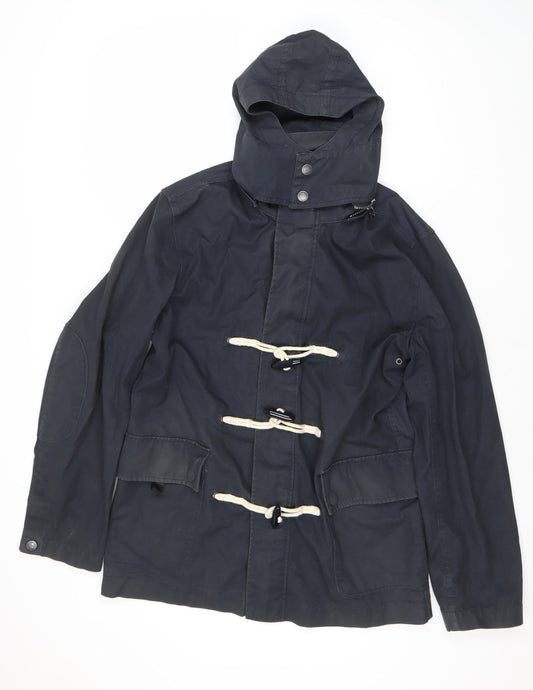 Additional front view of Crew Clothing Blue unisex duffle jacket m