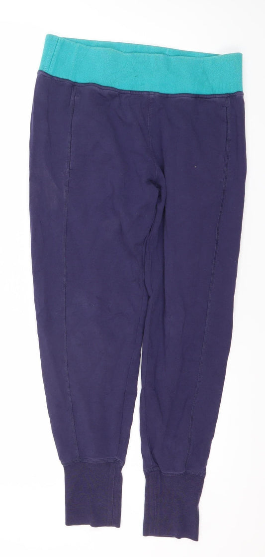 Womens UK Size S adidas Regular Fit Jogger Blue Trousers