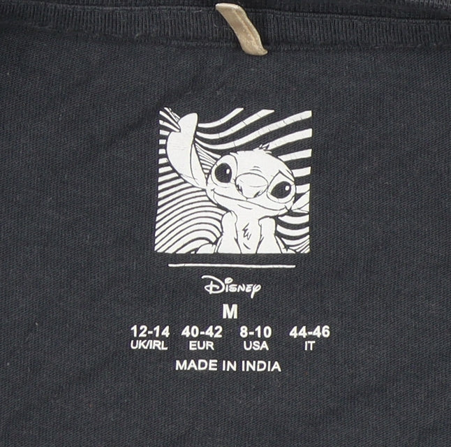 Unisex Adults UK Size M Disney Black T-Shirt