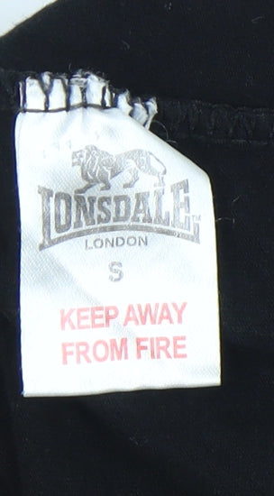 Unisex Adults UK Size S Lonsdale Black Basic T-Shirt
