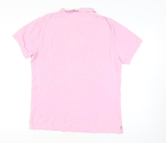 Cotton Farm Men's Pink XL Polo Shirt