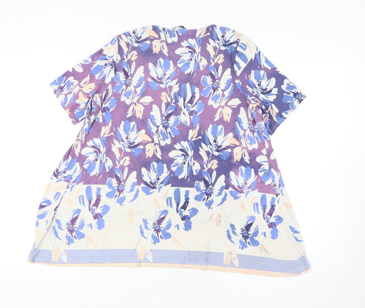 M&Co Women's Multicoloured Floral Top Size 18