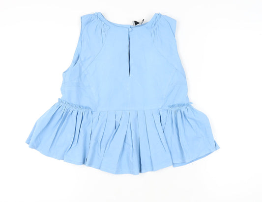Womens UK Size 10 ASOS Blue Basic Blouse