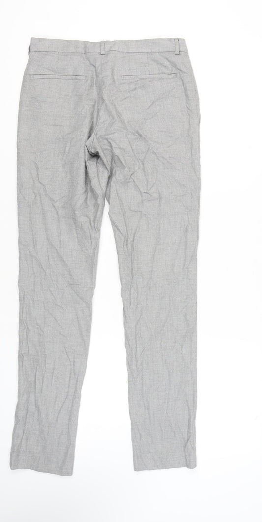Zara Man Grey Trousers, Men's M, Straight Leg