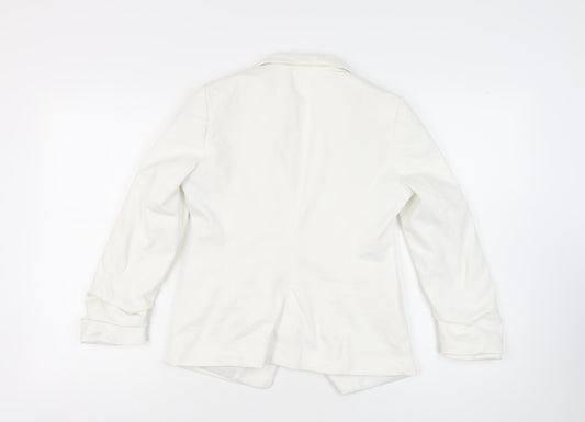 Miss Selfridge Women's White Blazer Size 10 Petites