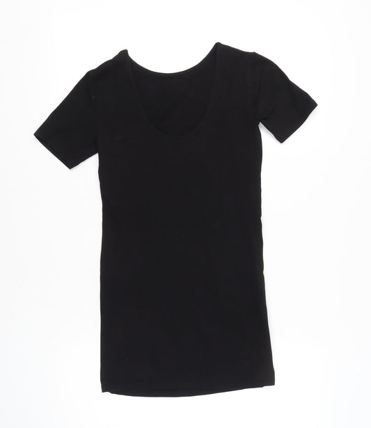 Topshop Women's Black T-Shirt Dress Size 10