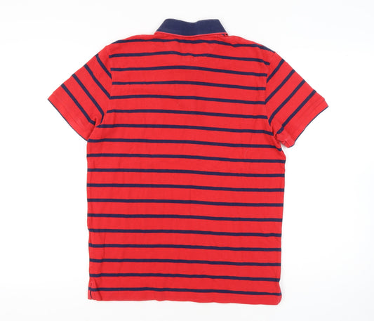 GANT Men's Red Striped Polo Shirt, Size M