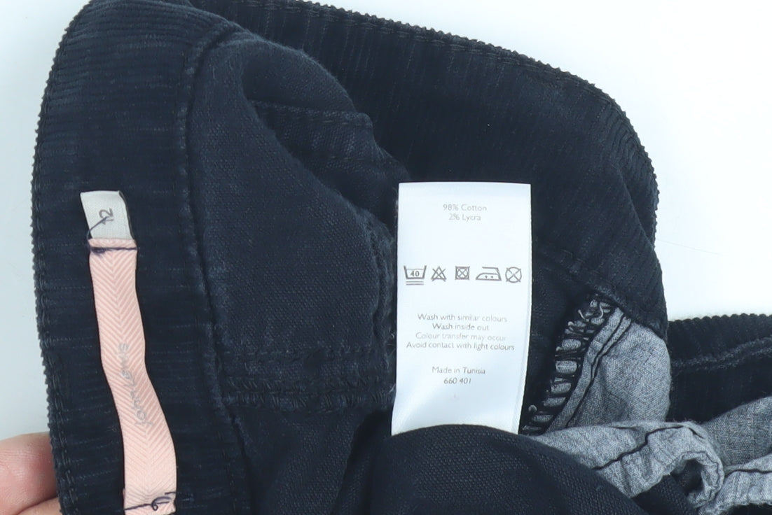 Marks and Spencer Women's Black Corduroy Pencil Skirt Size 12