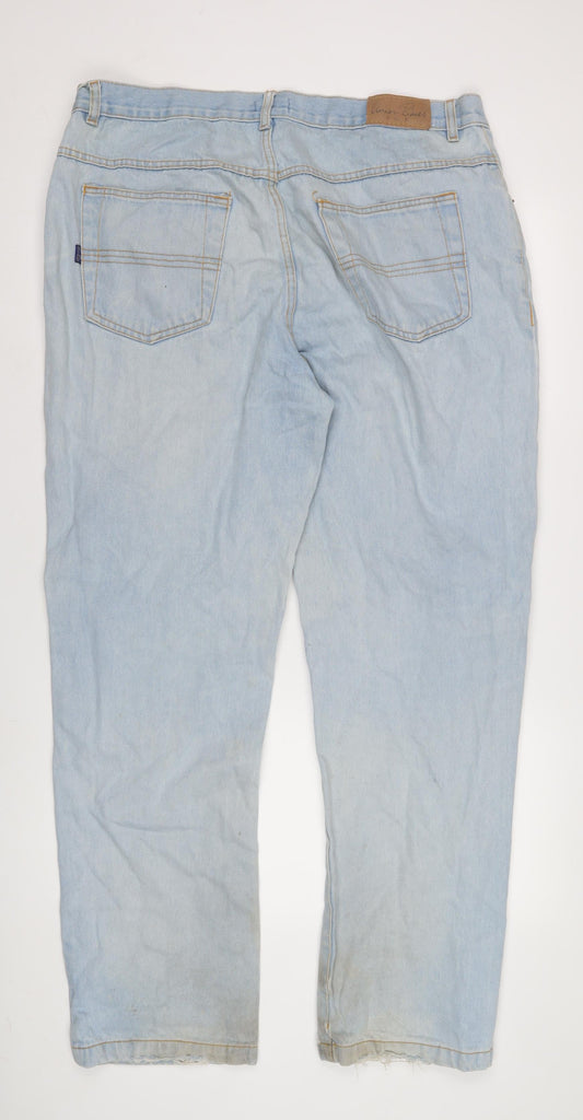 Union Blues Men's Light Blue Straight Jeans 42XL