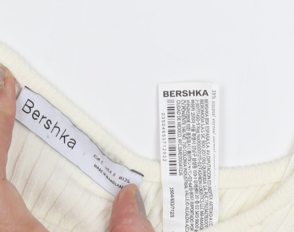 Womens UK Size UK 10 Bershka Ivory Pullover Jumper