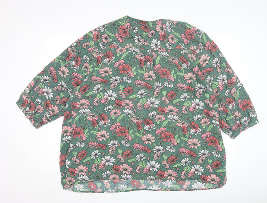 Damart Women's Floral Blouse, Size 12, Multicoloured
