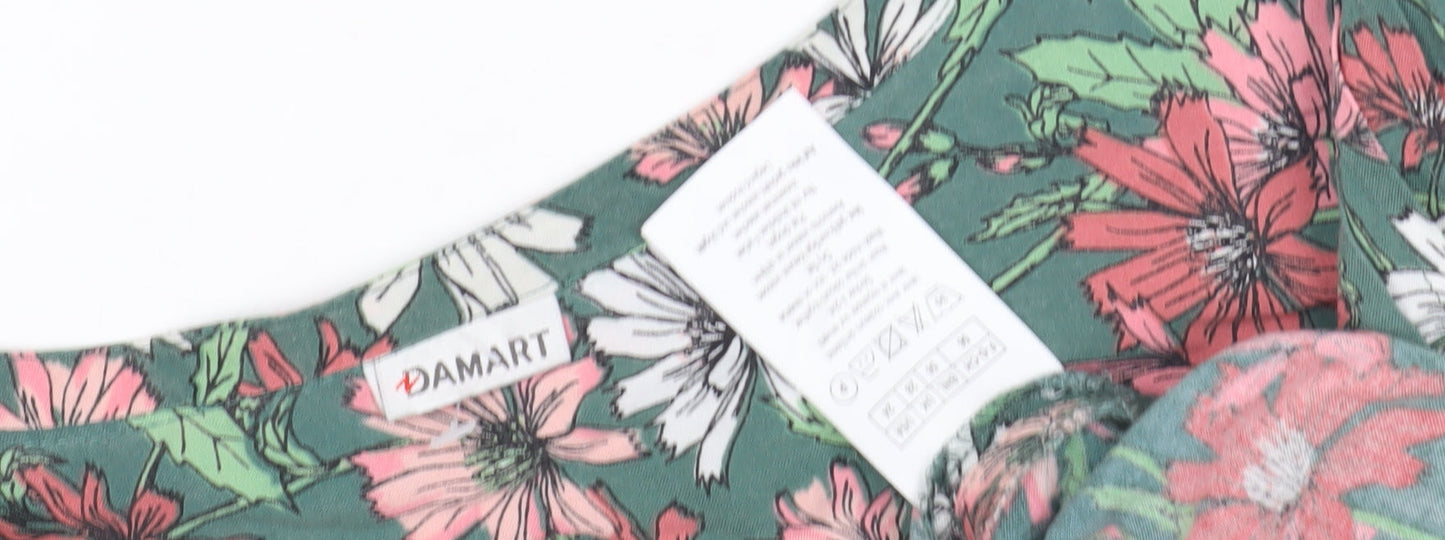 Damart Women's Floral Blouse, Size 12, Multicoloured