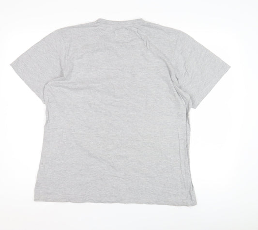 Mens UK Size L Henleys Grey T-Shirt