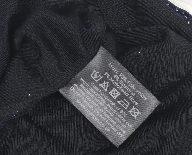 Womens UK Size 18 Roman Black Basic Blouse