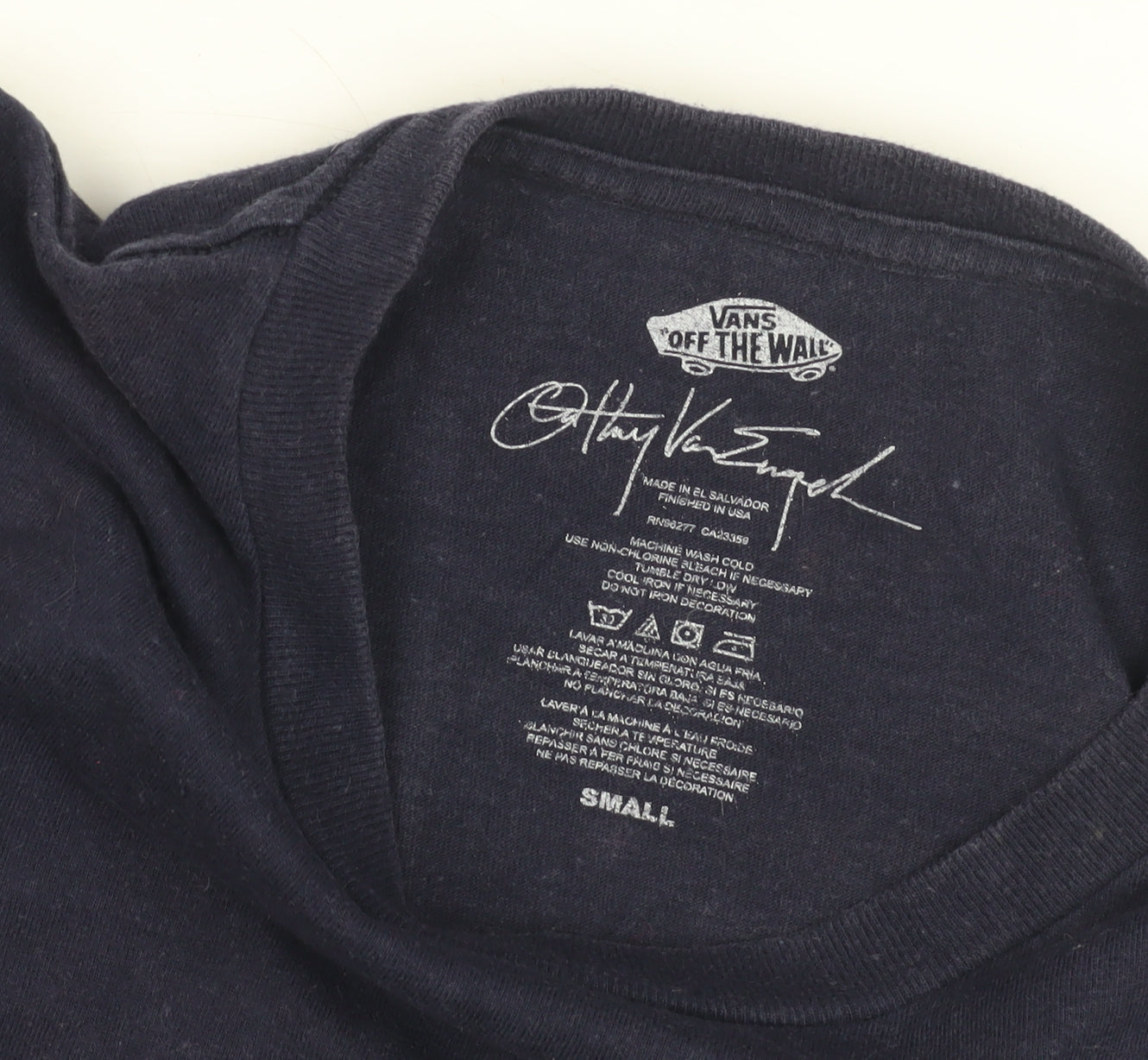 Vans Men's Blue Crew Neck Logo T-Shirt Size S