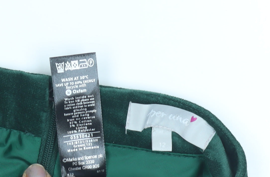 Marks and Spencer Green Knee-Length Skirt Size 12