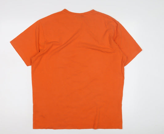 North Ridge Men's Orange Graphic Print T-Shirt, M